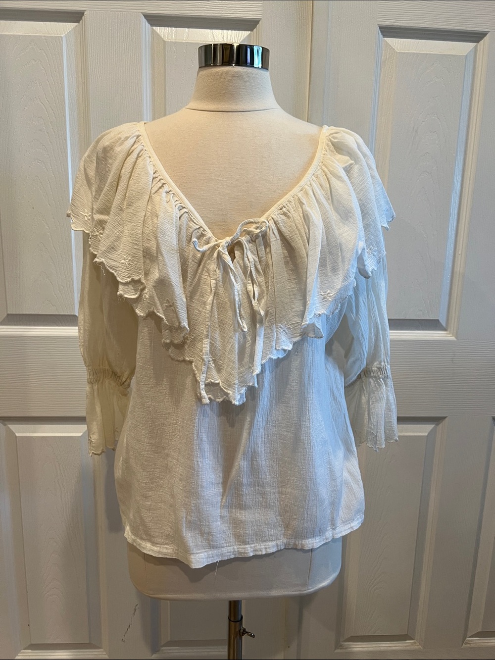 Vintage SERRA Made in India Ruffled Blouse